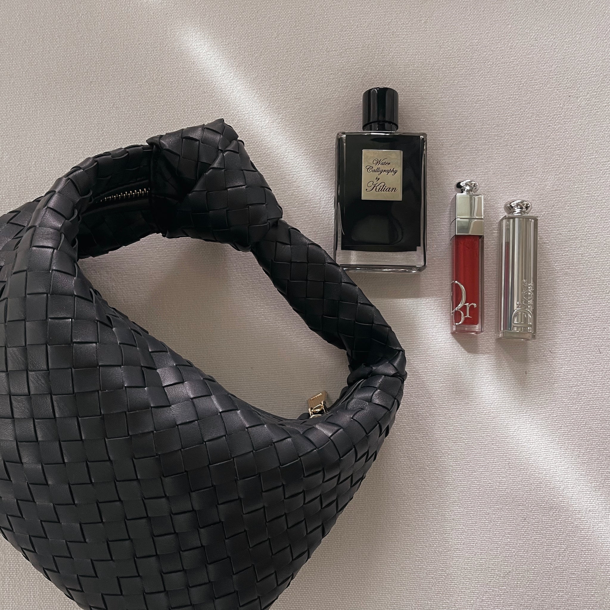 No. 230 Night Blue Woven Mini Tote - Italian Leather | Noirblanc