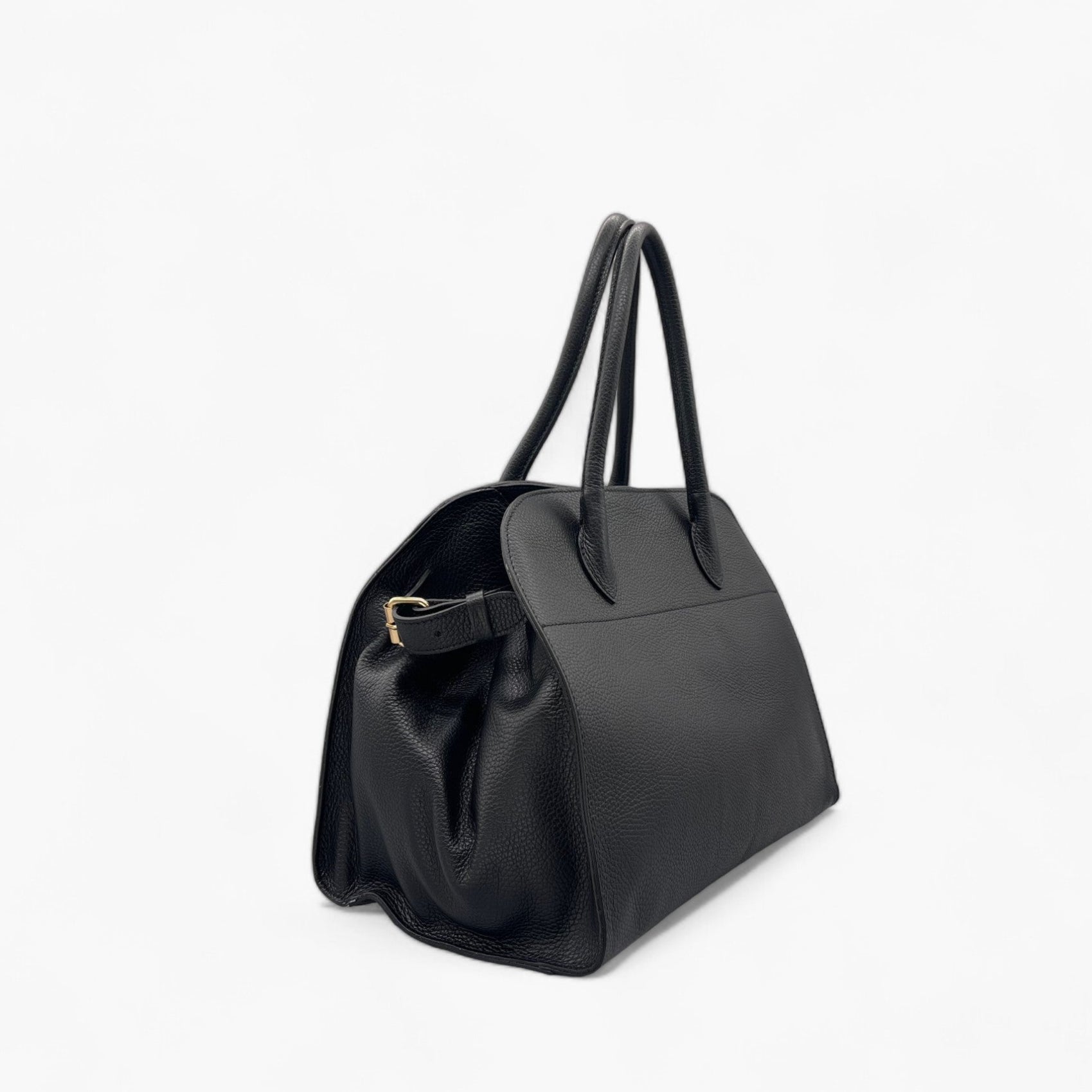 Noirblanc No. 285 - The Clean Tote in Black | Luxury Leather Tote