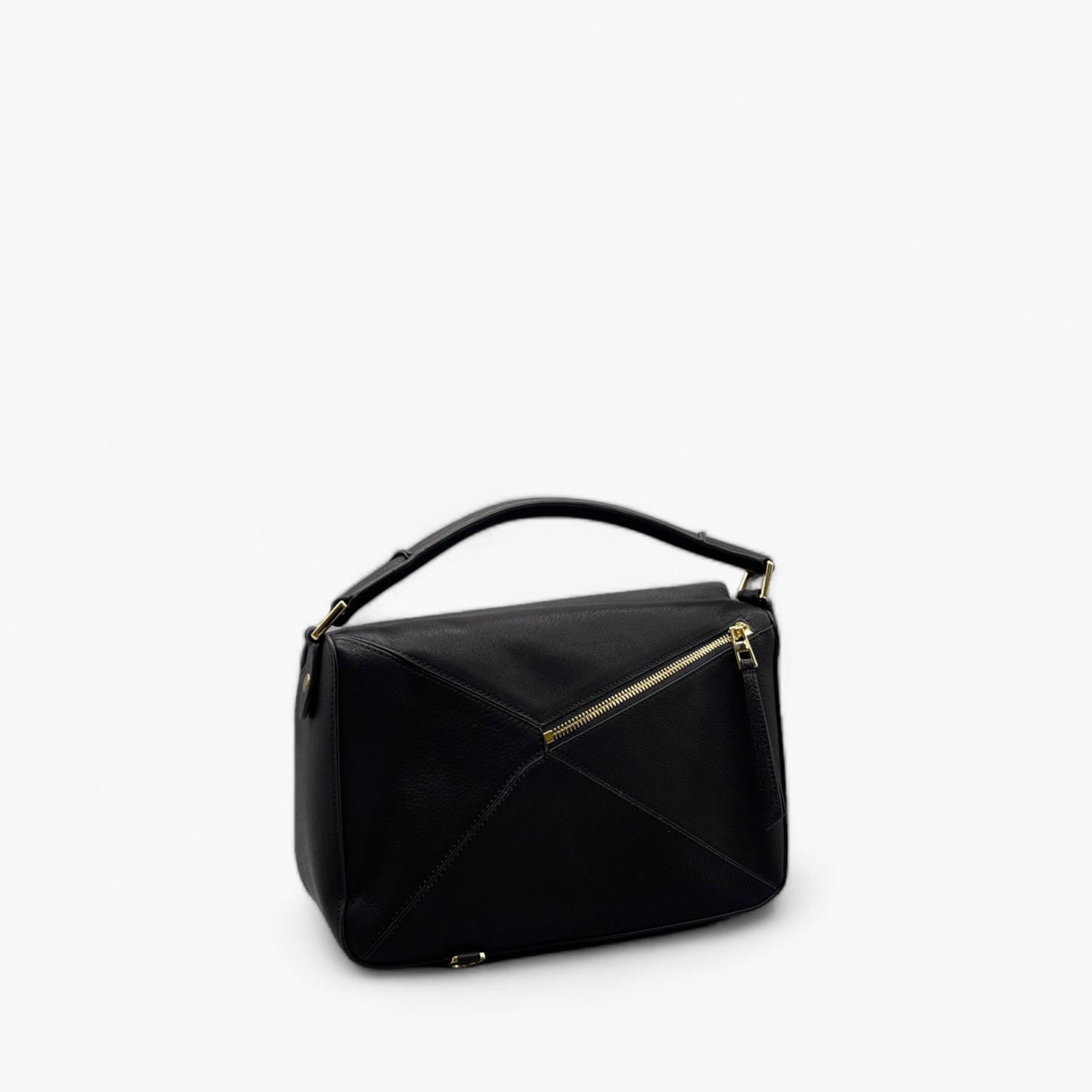 No. 228 Large Crossbody Bag in Black - Italian Leather | Noirblanc