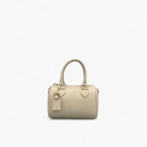 No. 231 Limestone Mini Bowling Bag - Italian Leather | Noirblanc