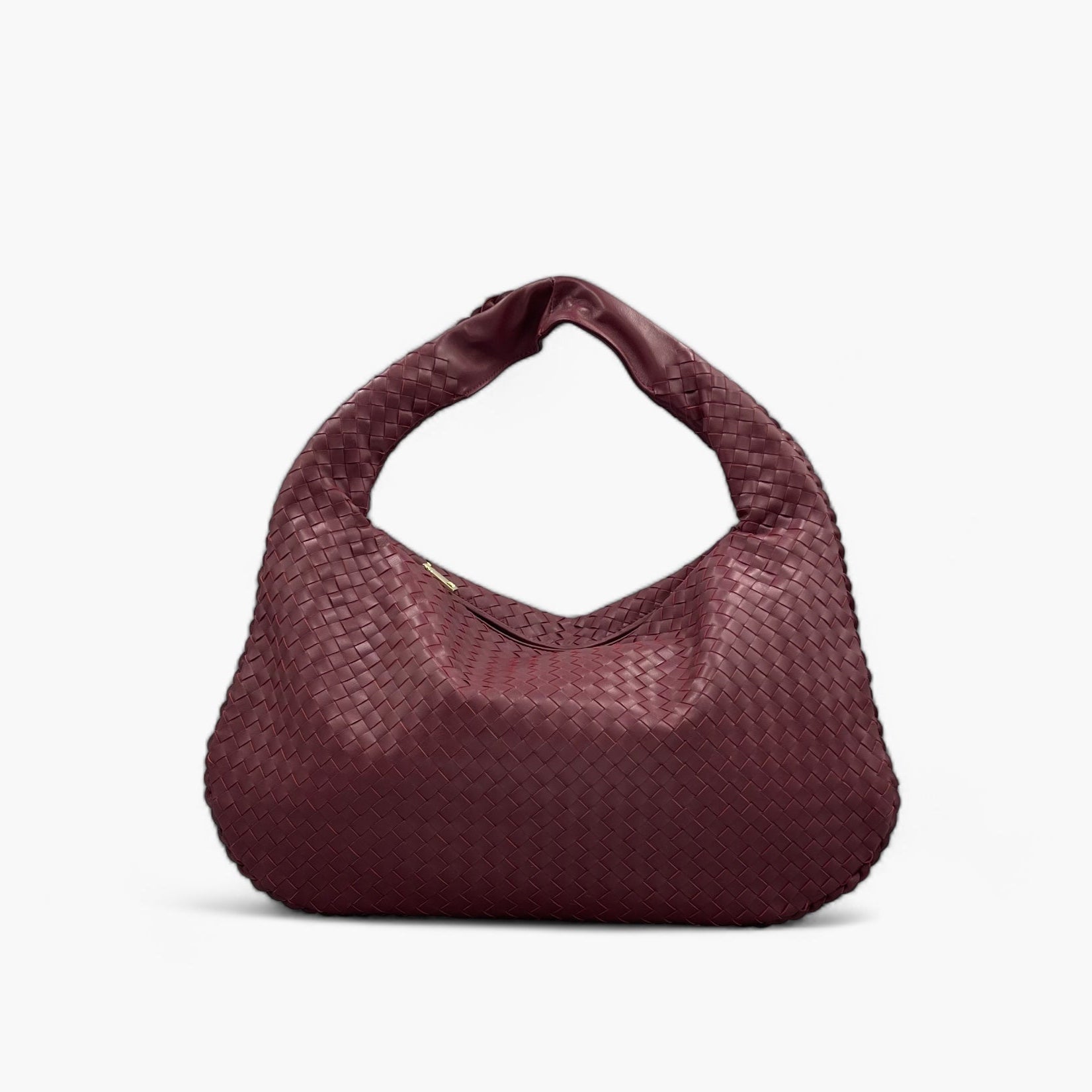 Noirblanc No. 221 Large Hobo Bag in Bordeaux - Italian Leather Handbag