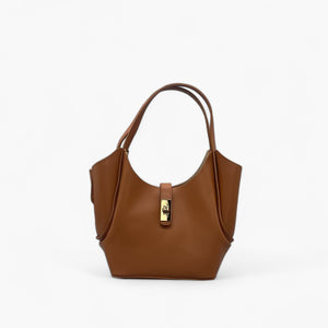 No. 279 elegant high-quality smooth camel leather tote bag