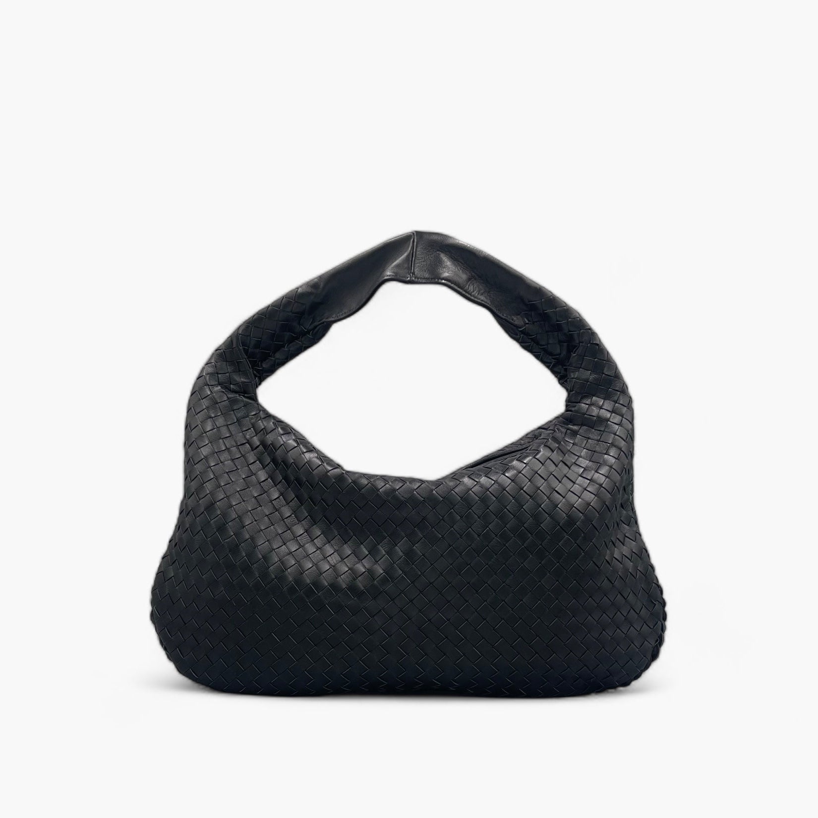 Noirblanc No. 221 Large Hobo Bag in Black - Italian Leather Handbag
