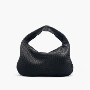 Noirblanc No. 221 Large Hobo Bag in Black - Italian Leather Handbag