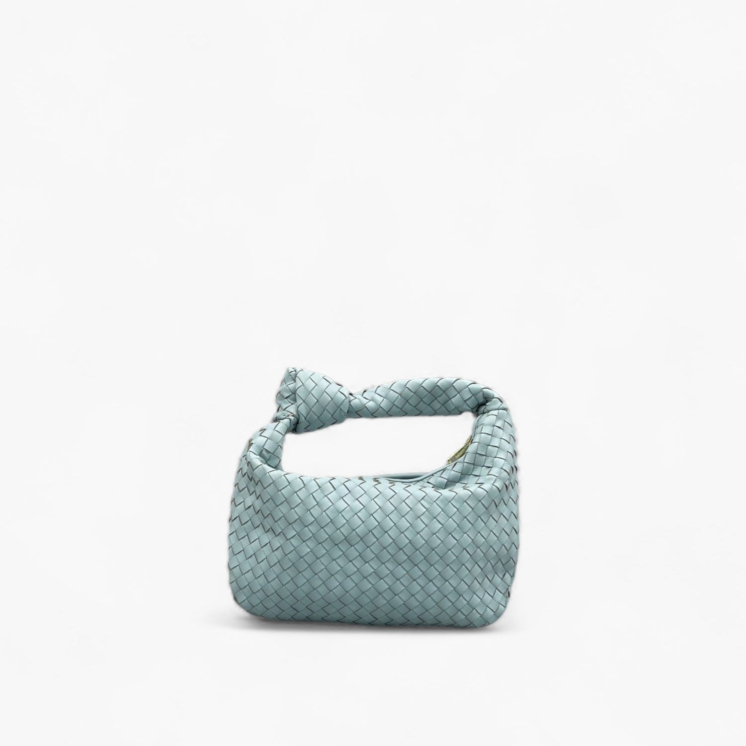 No. 230 Aqua Woven Mini Tote - Italian Leather | Noirblanc